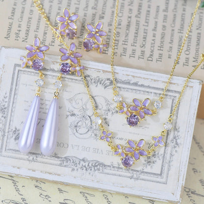 Lilac Blossom Necklace - Gold Plated - Abbott Atelier