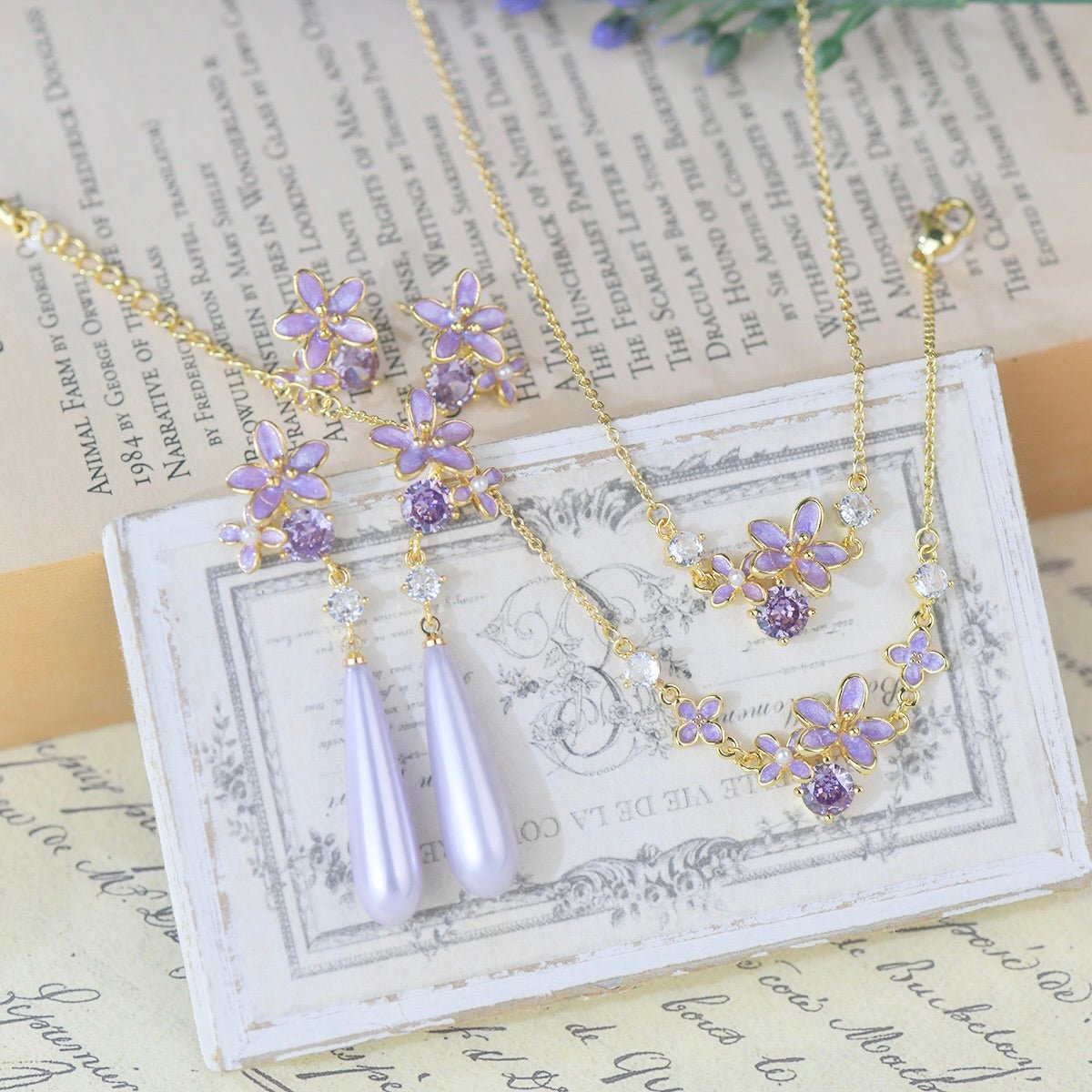 Lilac Blossom Necklace - Gold Plated - Abbott Atelier