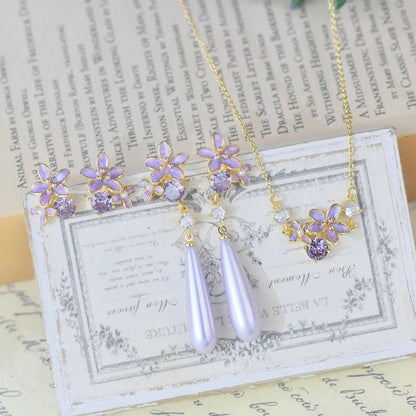 Lilac Blossom Necklace - Gold Plated - Abbott Atelier