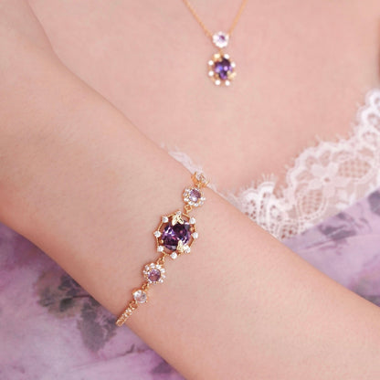 Lilac Butterfly Bracelet - Gold Plated - Abbott Atelier