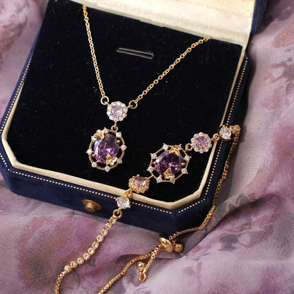 Lilac Butterfly Bracelet - Gold Plated - Abbott Atelier