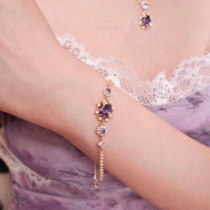 Lilac Butterfly Bracelet - Gold Plated - Abbott Atelier