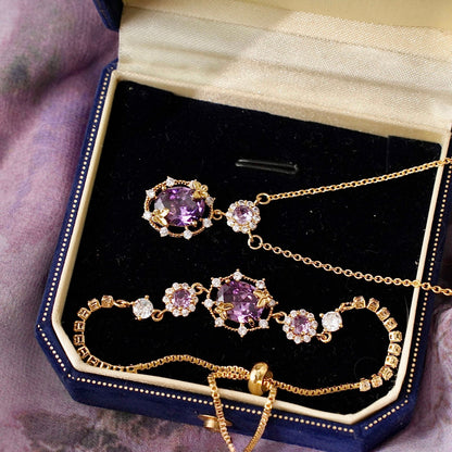 Lilac Butterfly Bracelet - Gold Plated - Abbott Atelier