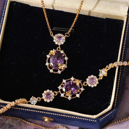 Lilac Butterfly Bracelet - Gold Plated - Abbott Atelier