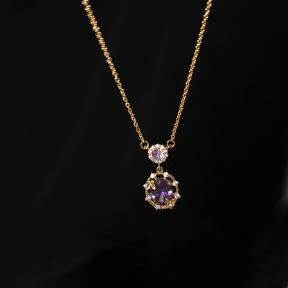 Lilac Butterfly Necklace - Gold Plated - Abbott Atelier