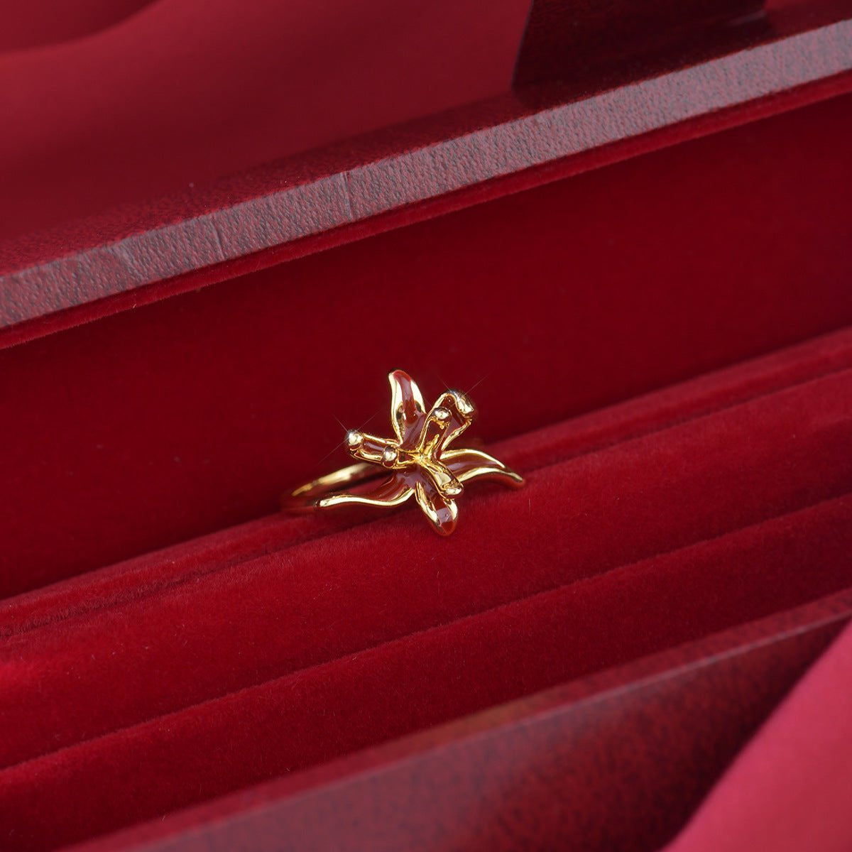 Lily of Burgundy Ring - Gold - Plated - Abbott Atelier