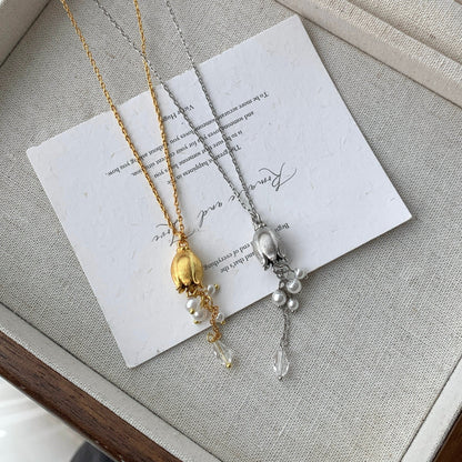 Lily of the Valley Necklace in Silver - Gold Plated - Abbott Atelier