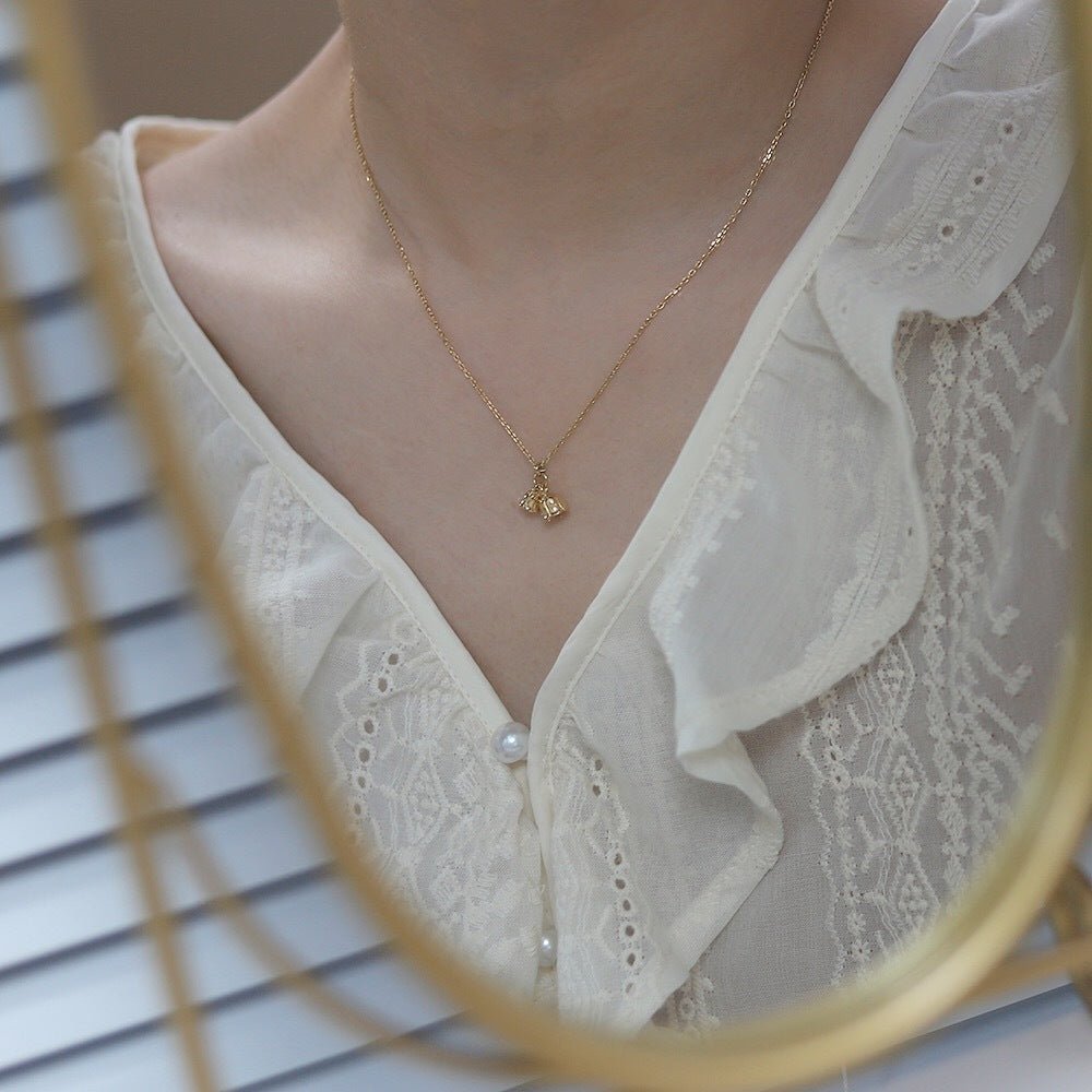 Lily of the Valley Necklace (Solid Silver) - Hypoallergenic - Abbott Atelier