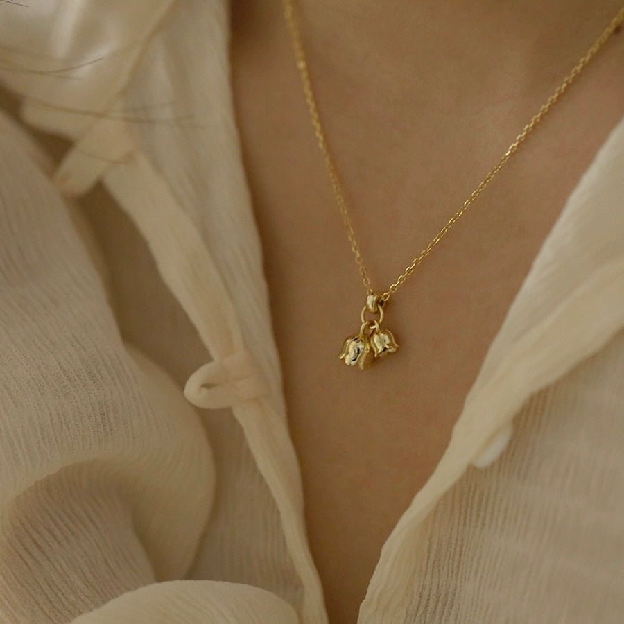 Lily of the Valley Necklace (Solid Silver) - Hypoallergenic - Abbott Atelier
