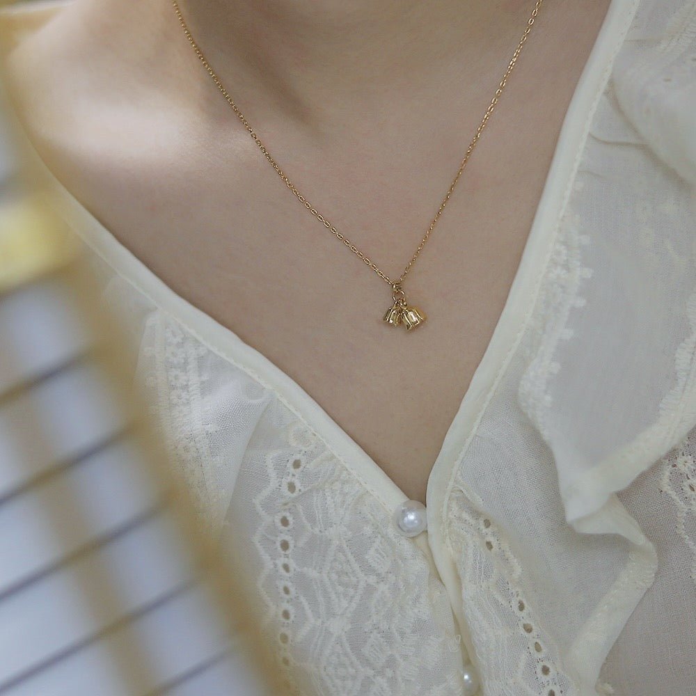 Lily of the Valley Necklace (Solid Silver) - Hypoallergenic - Abbott Atelier