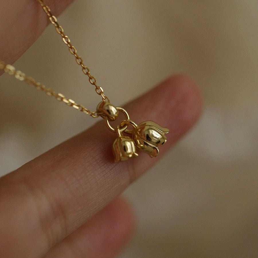 Lily of the Valley Necklace (Solid Silver) - Hypoallergenic - Abbott Atelier