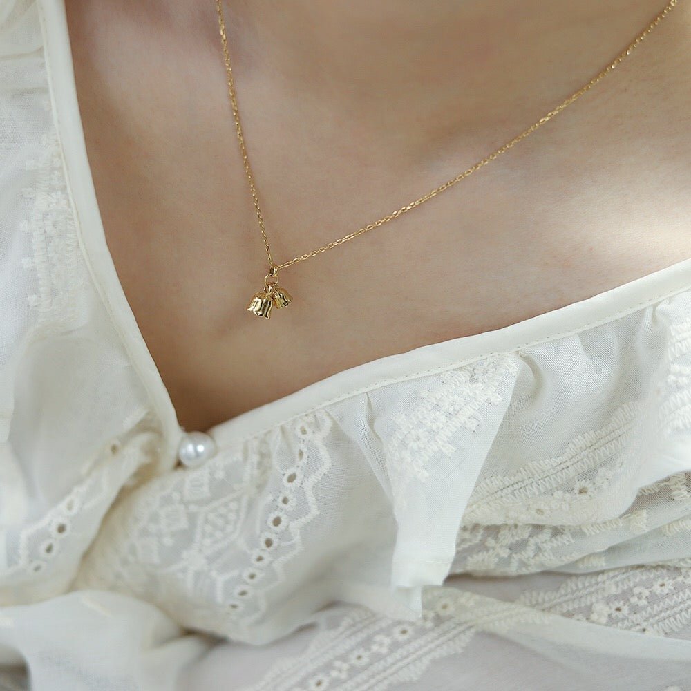 Lily of the Valley Necklace (Solid Silver) - Hypoallergenic - Abbott Atelier