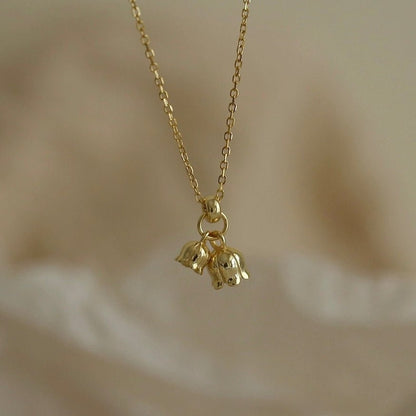 Lily of the Valley Necklace (Solid Silver) - Hypoallergenic - Abbott Atelier