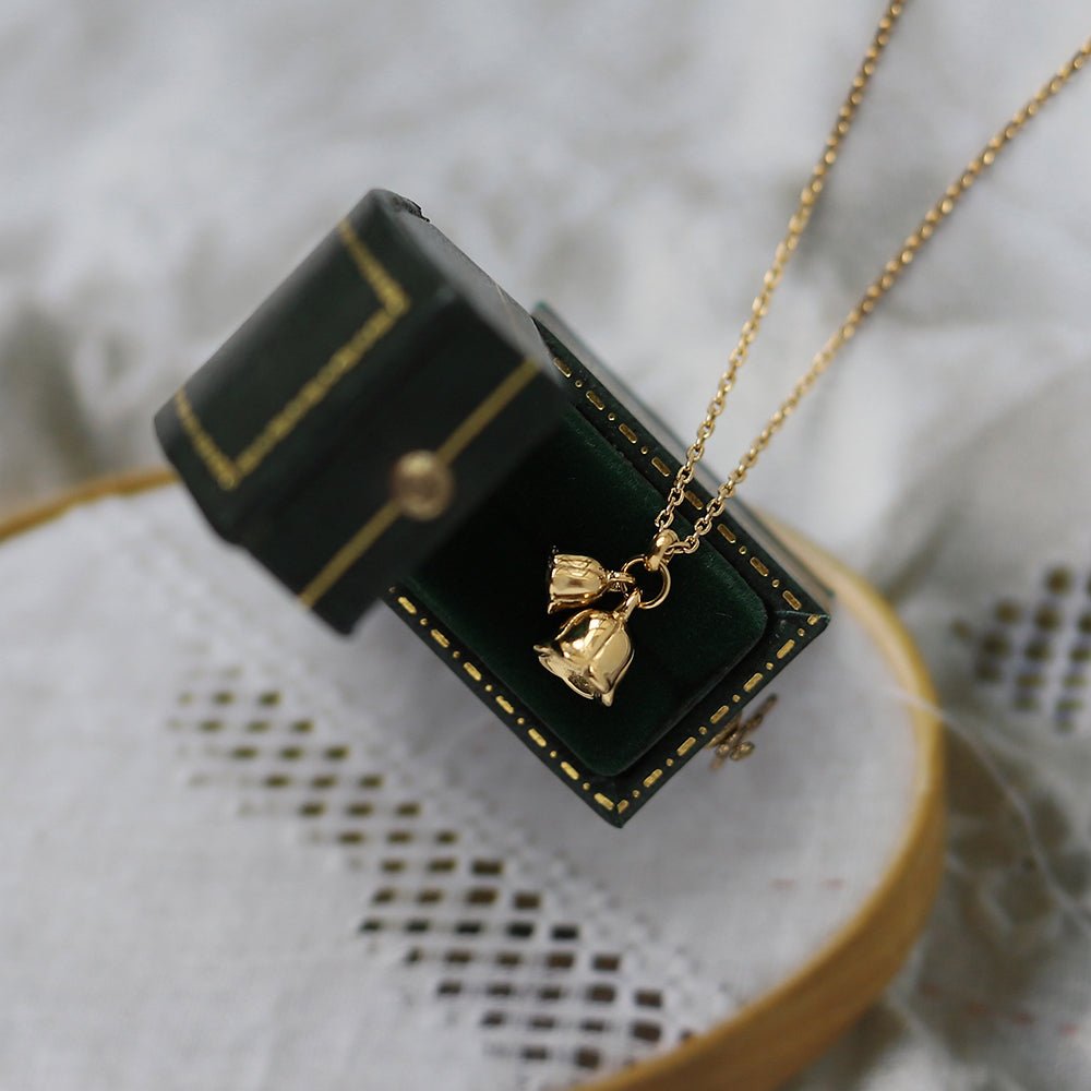 Lily of the Valley Necklace (Solid Silver) - Hypoallergenic - Abbott Atelier