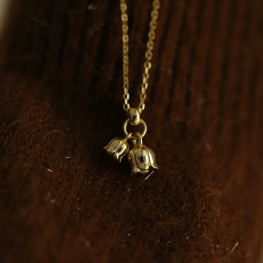 Lily of the Valley Necklace (Solid Silver) - Hypoallergenic - Abbott Atelier