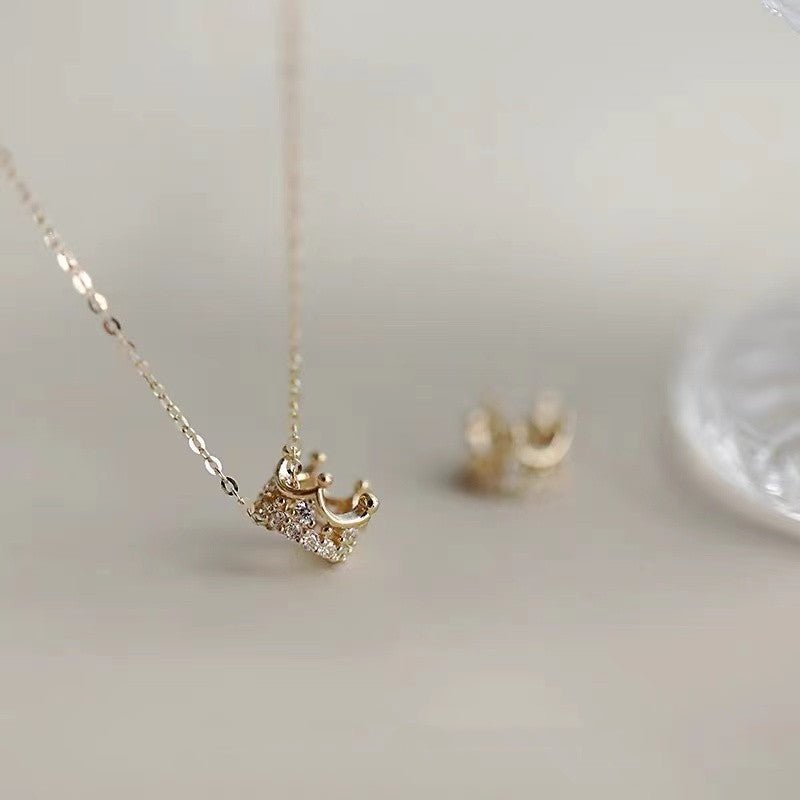 Little Prince Crown Necklace (Solid Silver)