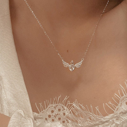 Love Angel Necklace (Solid Silver) - Hypoallergenic - Abbott Atelier