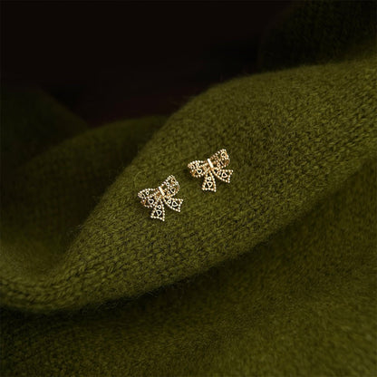 Lovelace Bow Earrings in Gold - Hypoallergenic - Abbott Atelier