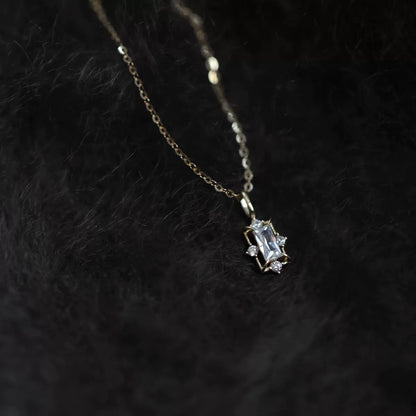 Lucian Baguette Necklace - Gold Plated Sterling Silver - Abbott Atelier