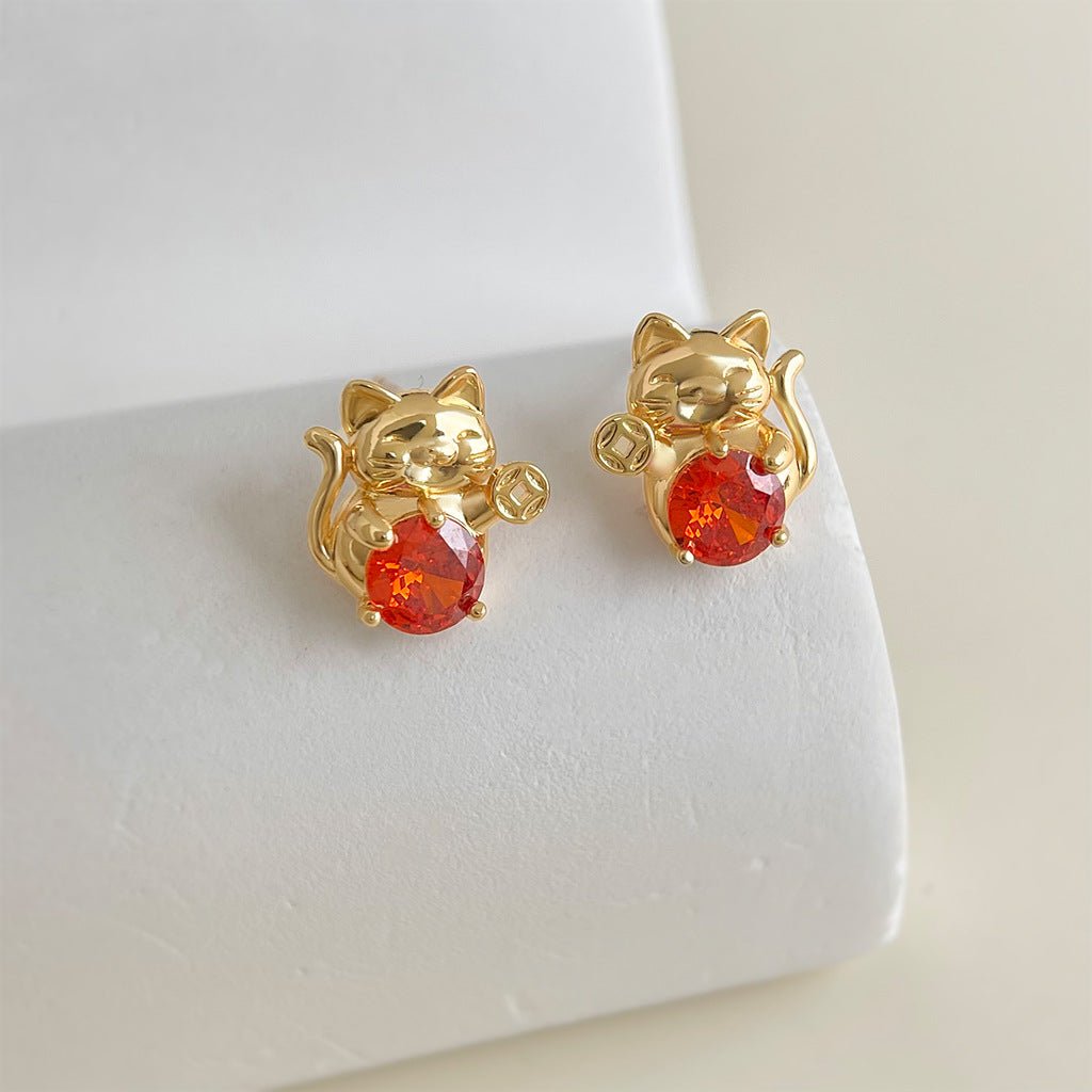 Lucky Cat Earrings - Hypoallergenic - Abbott Atelier