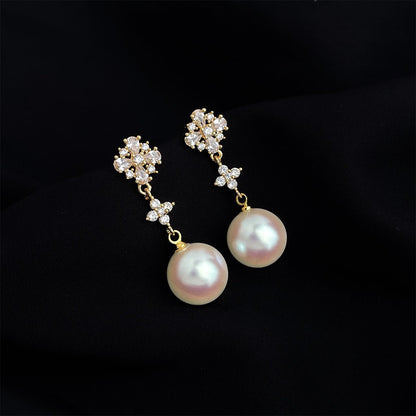 Luna Belle Pearl Earrings - Hypoallergenic - Abbott Atelier