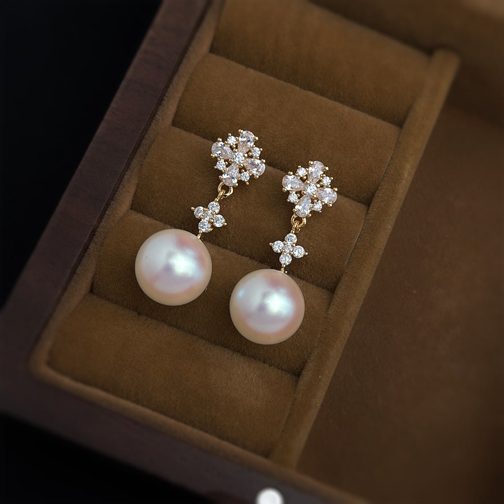 Luna Belle Pearl Earrings - Hypoallergenic - Abbott Atelier