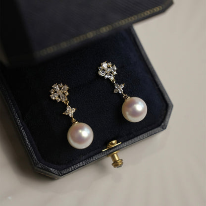 Luna Belle Pearl Earrings - Hypoallergenic - Abbott Atelier