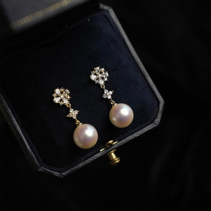 Luna Belle Pearl Earrings - Hypoallergenic - Abbott Atelier