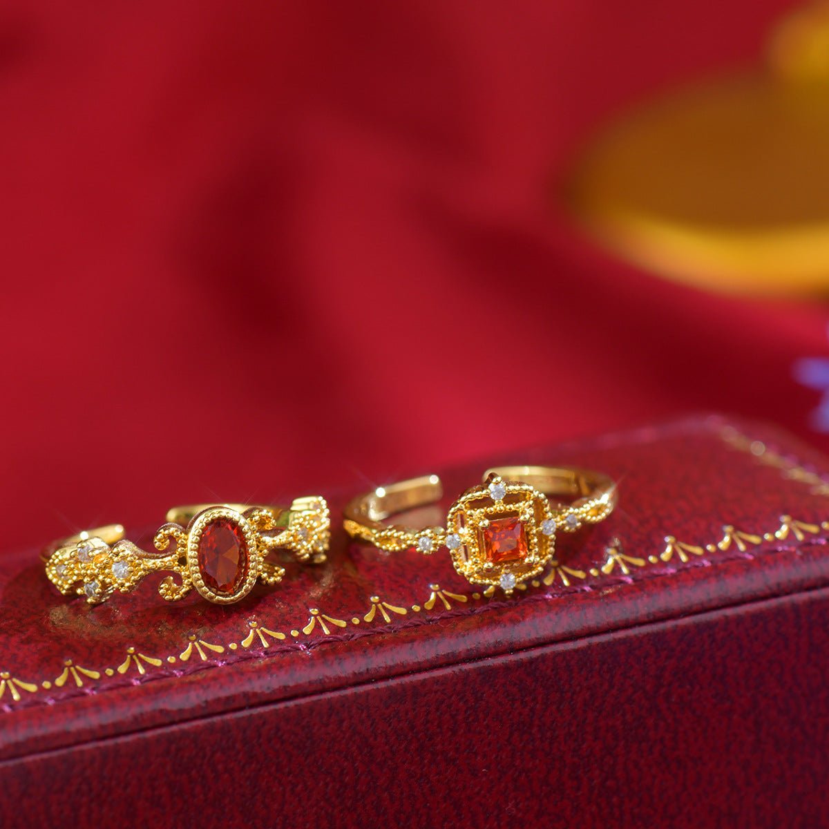 Lustre Ruby Ring - Gold - Plated - Abbott Atelier