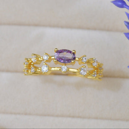 Majesté Amethyst Ring - Gold-Plated - Abbott Atelier