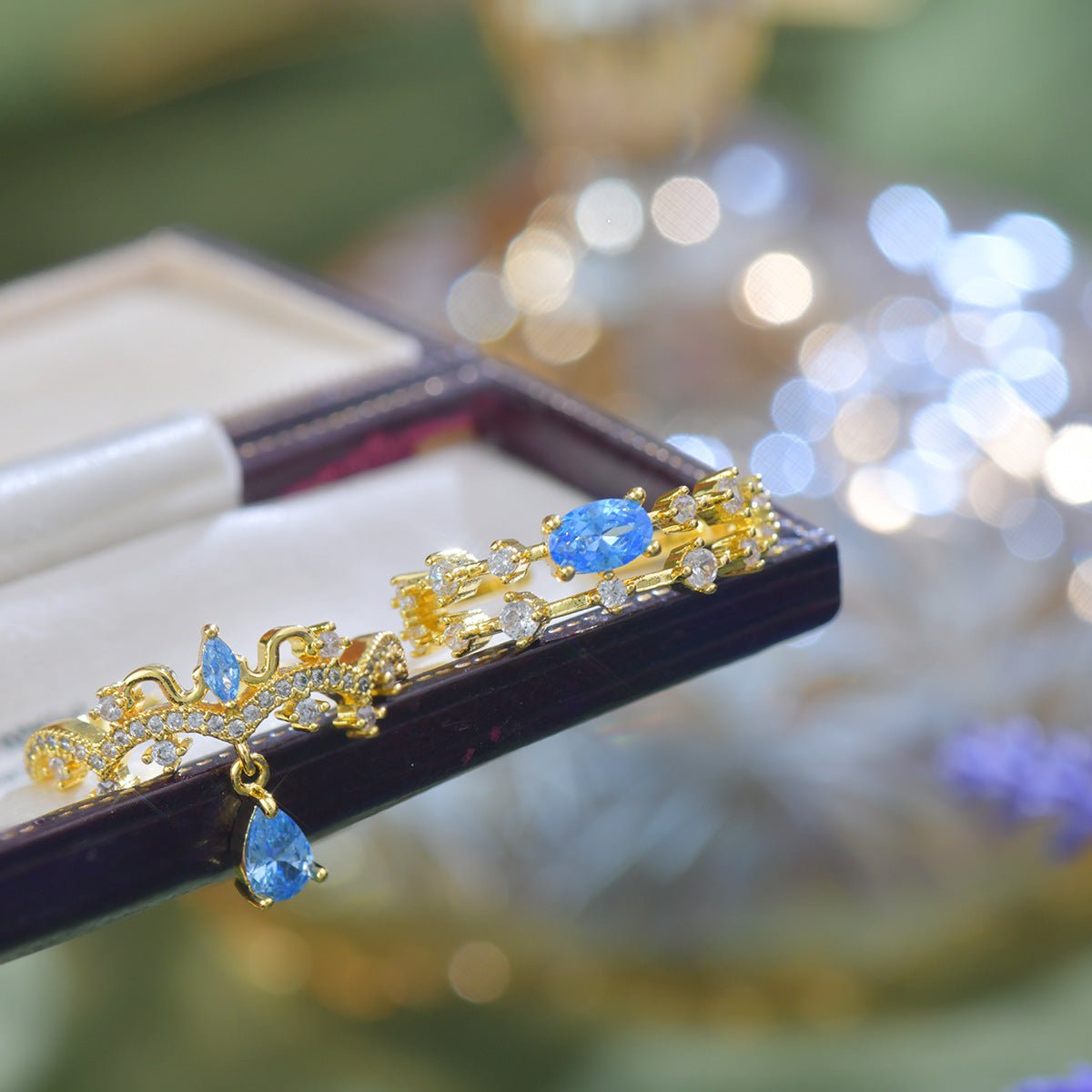 Majesté Blue Topaz Ring - Gold-Plated - Abbott Atelier