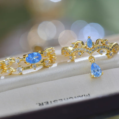 Majesté Blue Topaz Ring - Gold-Plated - Abbott Atelier