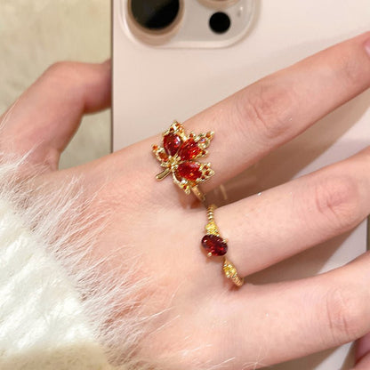 Maple Leaf Ring - Gold - Plated - Abbott Atelier