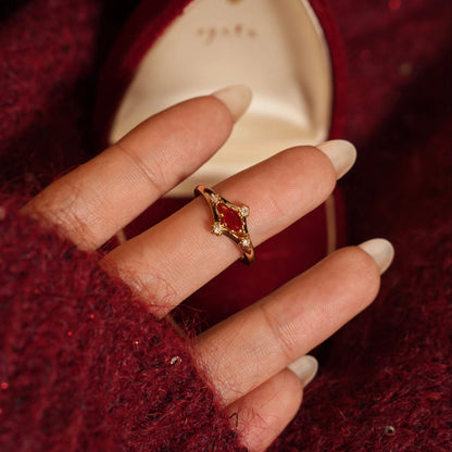 Marcella Ruby Ring - Gold-Plated - Abbott Atelier