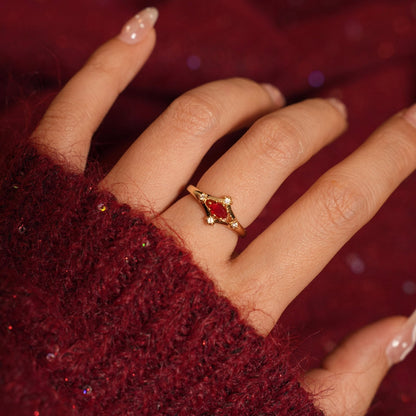 Marcella Ruby Ring - Gold-Plated - Abbott Atelier