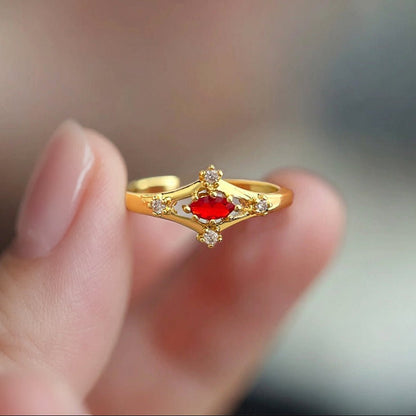 Marcella Ruby Ring - Gold-Plated - Abbott Atelier