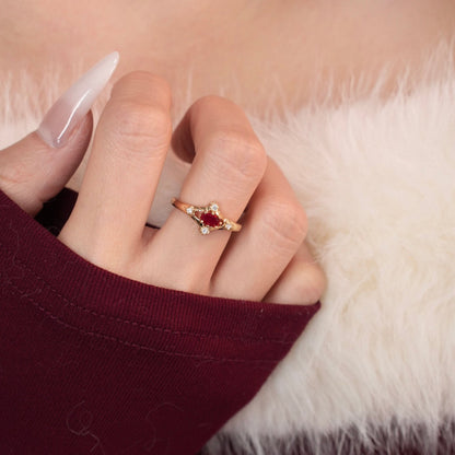 Marcella Ruby Ring - Gold-Plated - Abbott Atelier