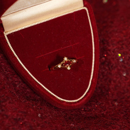 Marcella Ruby Ring - Gold-Plated - Abbott Atelier