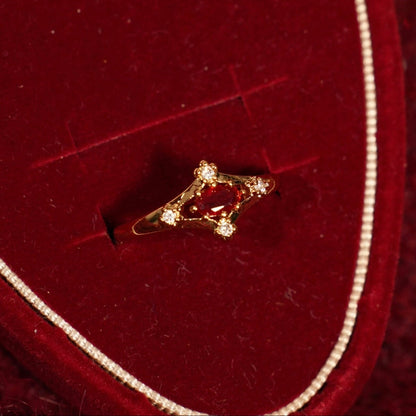 Marcella Ruby Ring - Gold-Plated - Abbott Atelier
