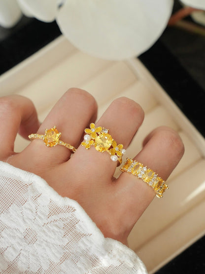 Marigold Blossom Ring - Gold - Plated - Abbott Atelier