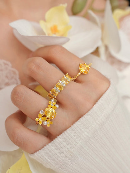 Marigold Blossom Ring - Gold - Plated - Abbott Atelier