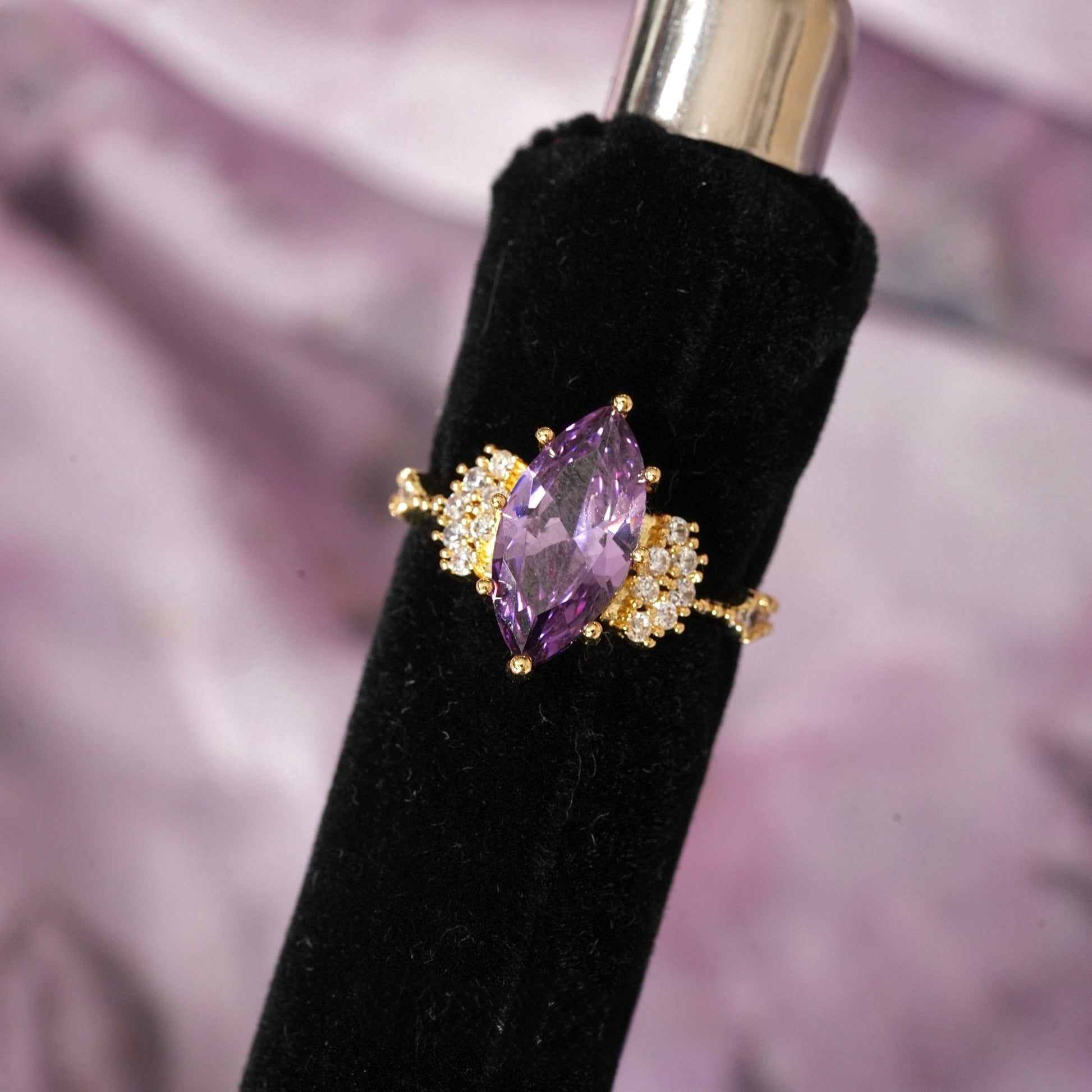 Marquise Amethyst Ring - Gold - Plated - Abbott Atelier