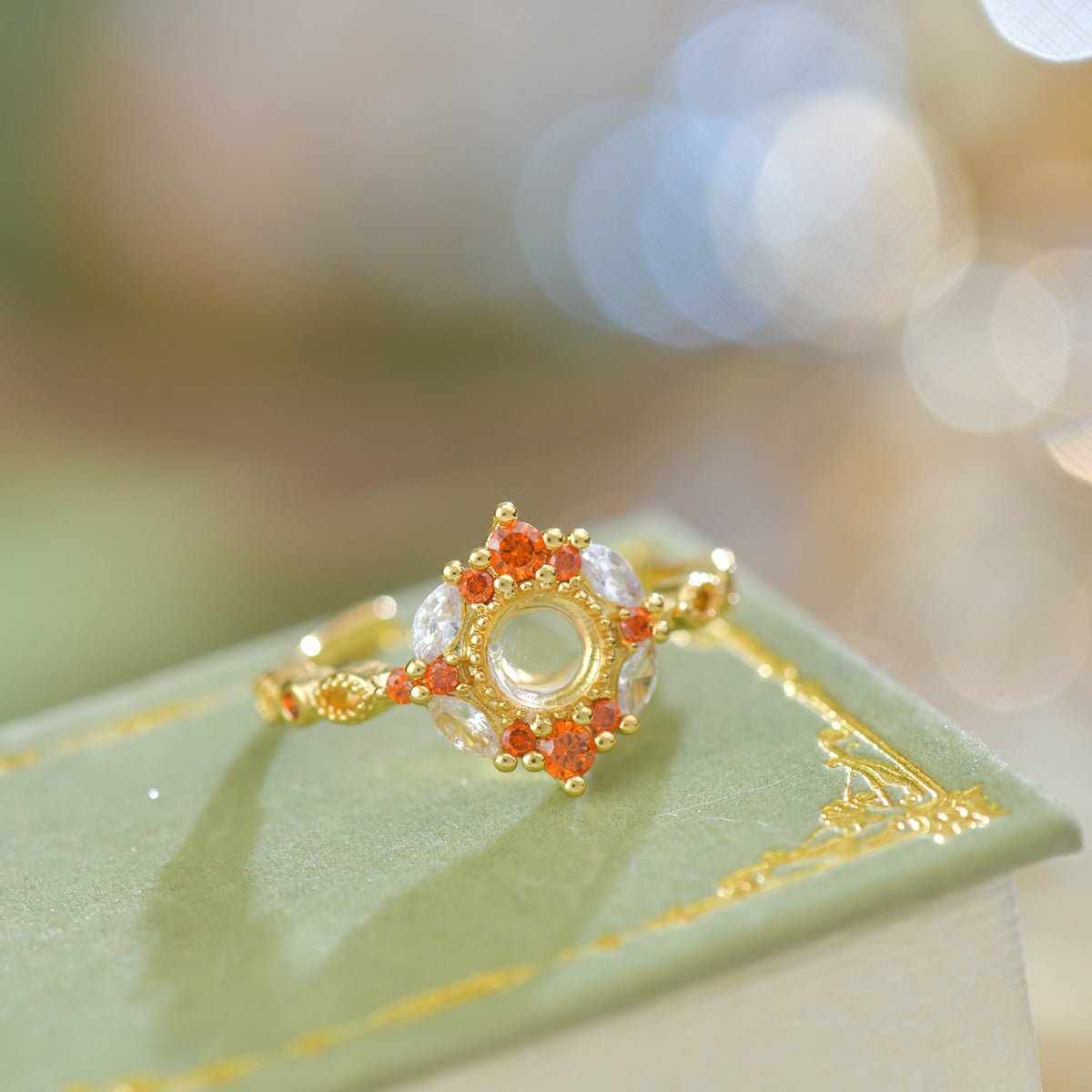 Marseille Ring in Amber - Gold - Plated - Abbott Atelier
