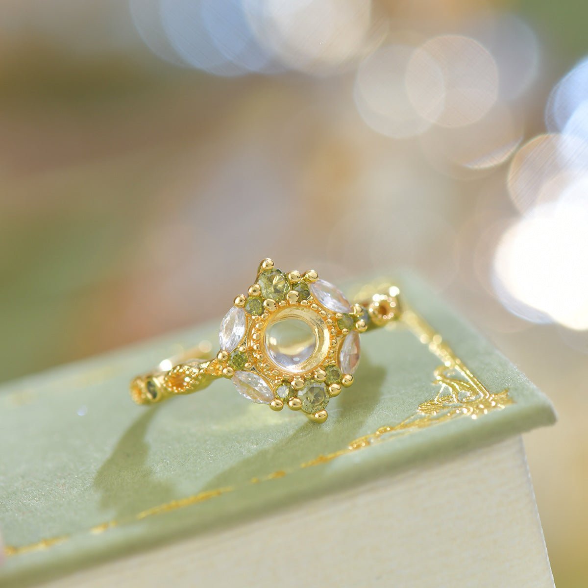 Marseille Ring in Olive - Gold - Plated - Abbott Atelier