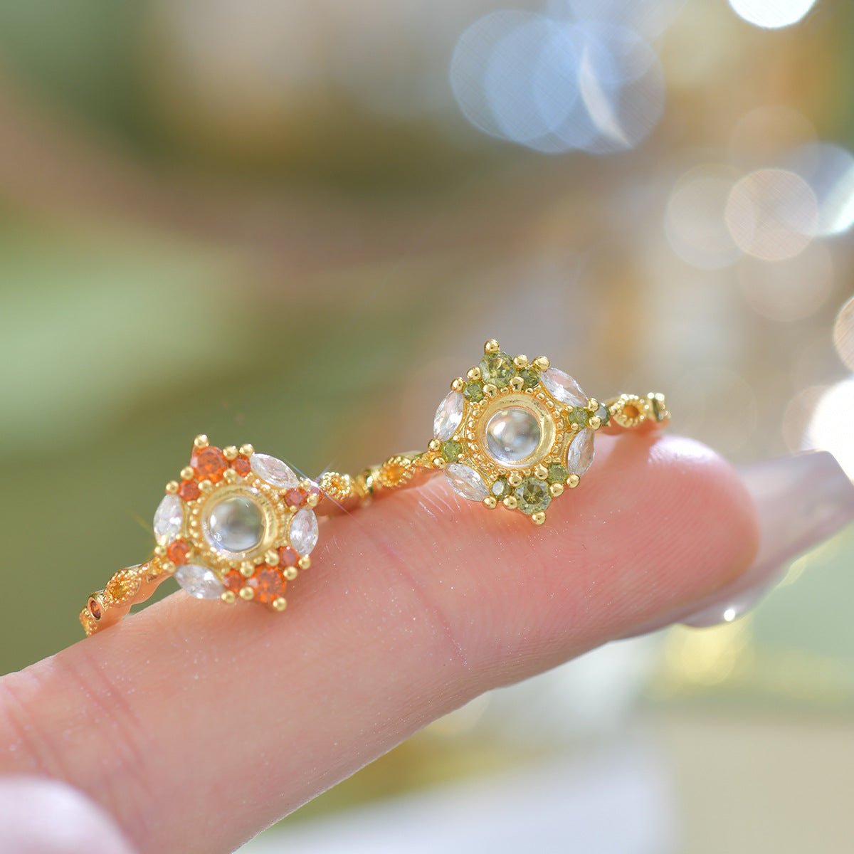 Marseille Ring in Olive - Gold - Plated - Abbott Atelier