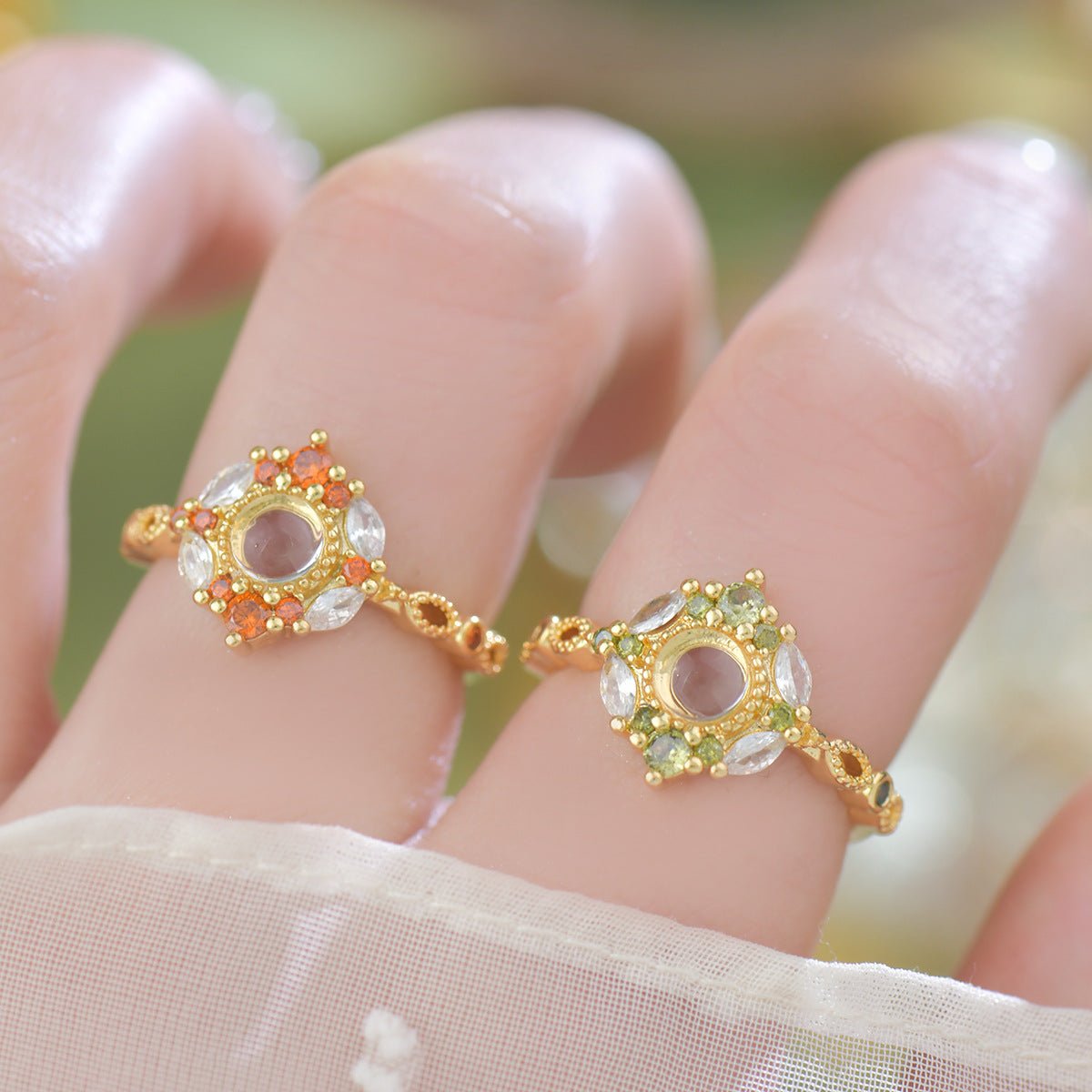 Marseille Ring in Olive - Gold - Plated - Abbott Atelier