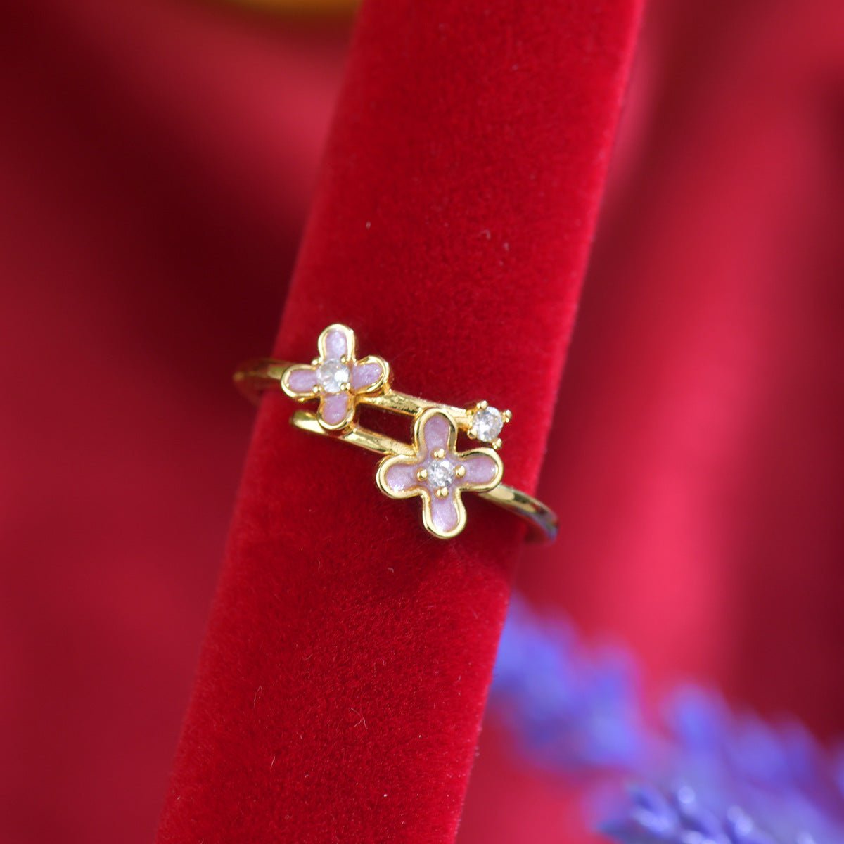 Mauve Lilac Ring - Gold - Plated - Abbott Atelier