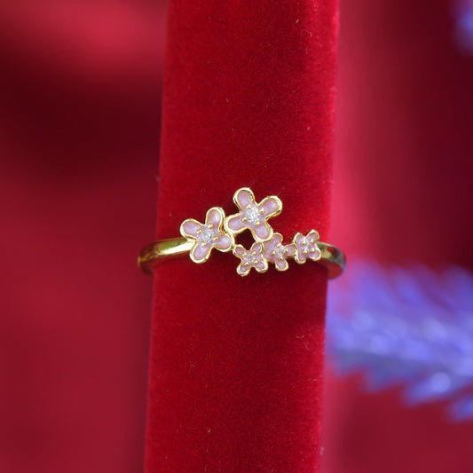 Mauve Wisteria Ring - Gold - Plated - Abbott Atelier