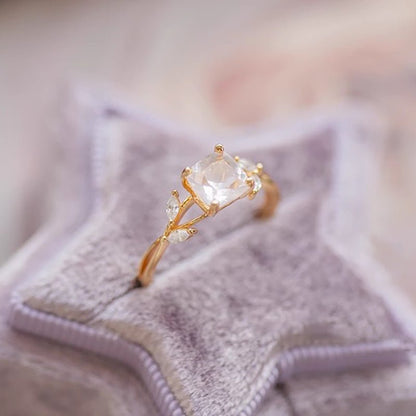 Meadowlight Quartz Ring (Solid Silver) - Gold Plated Sterling Silver - Abbott Atelier