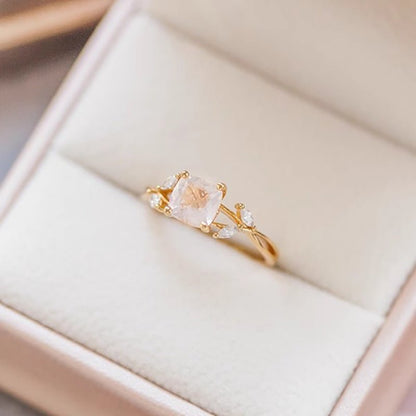 Meadowlight Quartz Ring (Solid Silver) - Gold Plated Sterling Silver - Abbott Atelier